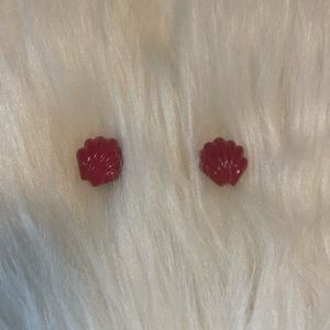 Pink seas shell earrings